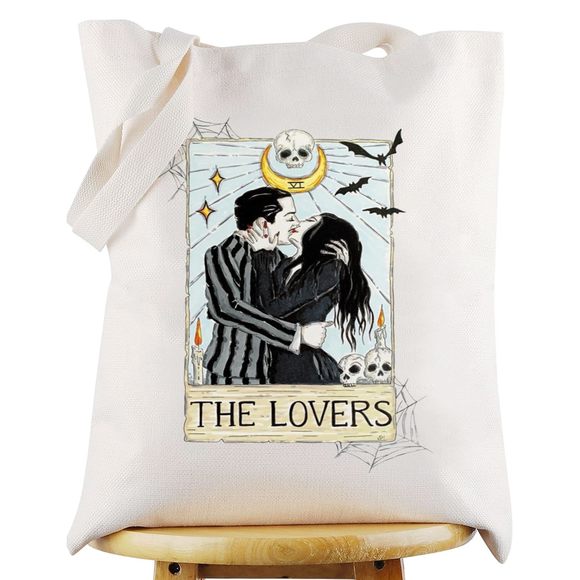 Gomez Ï¼†Morticia Tote Bag Movie Fans Gift The Lovers Gomez Ï¼†Morticia V :P - Picture 1 of 7